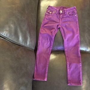 Girls Purple Denim Jeans